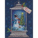 (image for) Snowman Lantern Counted Cross Stitch Kit